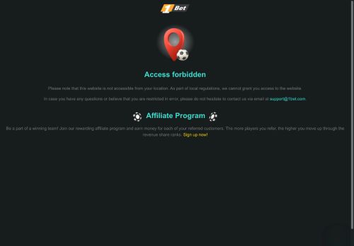 1Bet Casino desktop screenshot