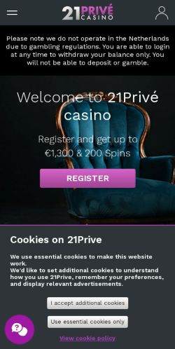 21Prive Casino mobile screenshot