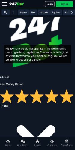 247Bet Casino mobile screenshot