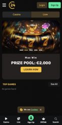 24Casino mobile screenshot