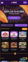 Punterz Casino mobile screenshot