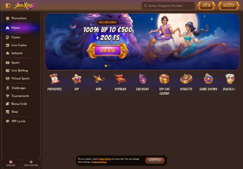 AbuKing Casino desktop screenshot