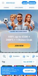 Beteum Casino mobile screenshot
