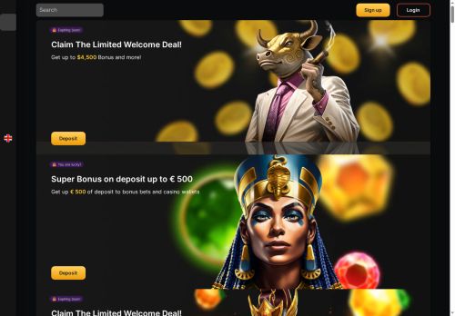 BigMamoo Casino desktop screenshot