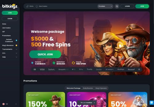 Bitkingz Casino desktop screenshot