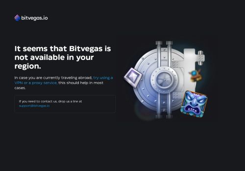 Bitvegas Casino desktop screenshot