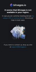 Bitvegas Casino mobile screenshot