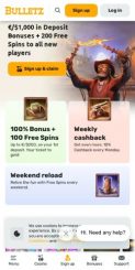Bulletz Casino mobile screenshot