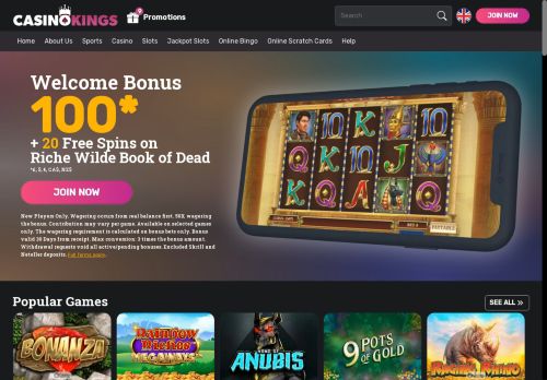 CasinoKings desktop screenshot