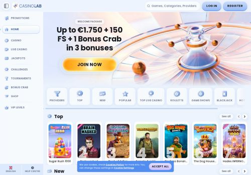 CasinoLab desktop screenshot