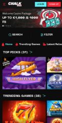 ChalkWins Casino mobile screenshot