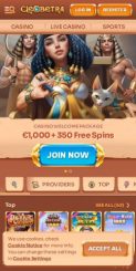 Cleobetra Casino mobile screenshot