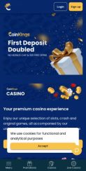 CoinKings Casino mobile screenshot