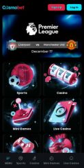 Cosmobet Casino mobile screenshot