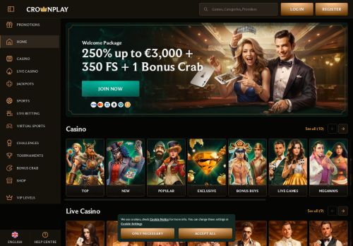 Crownplay Casino desktop screenshot
