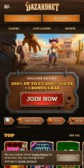 Dazardbet Casino mobile screenshot