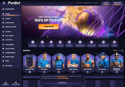 FunBet Casino desktop screenshot