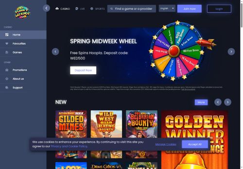 Funky Jackpot Casino desktop screenshot