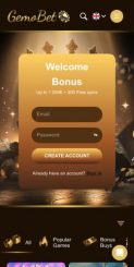 GemoBet Casino mobile screenshot