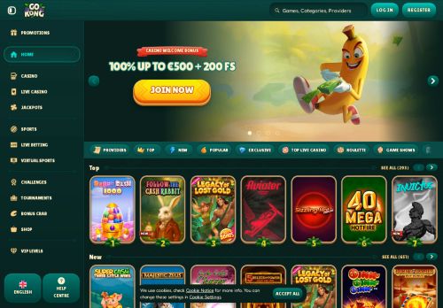 GOKong Casino desktop screenshot