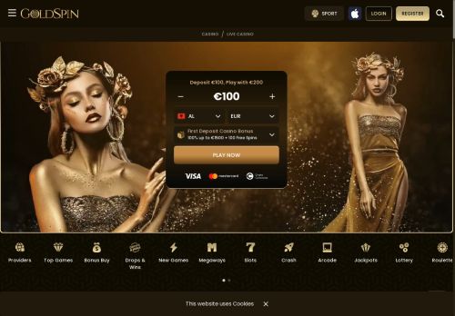 GoldSpin Casino desktop screenshot