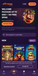 HotWins Casino mobile screenshot