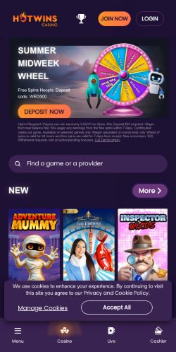 HotWins Casino mobile screenshot