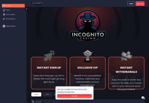 Incognito Casino Review 2026 Fun Play Bonuses Features Incognito Casino Review 2026 Fun Play Bonuses Features