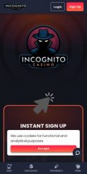 Incognito Casino mobile screenshot