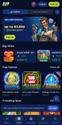 Ivybet Casino mobile screenshot