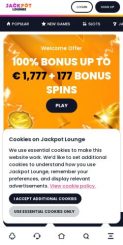 Jackpot Lounge Casino mobile screenshot