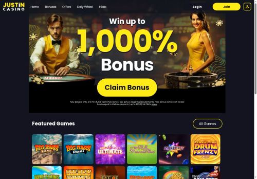 Justin Casino desktop screenshot
