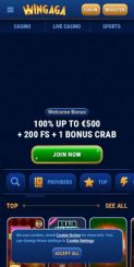 Kakadu Casino mobile screenshot