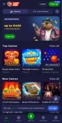 Lazybar Casino mobile screenshot