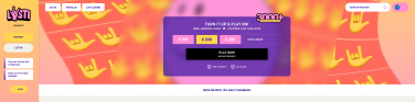 Lysti casino homepage