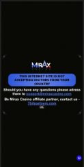 Mirax Casino mobile screenshot