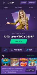 NaoBet Casino mobile screenshot