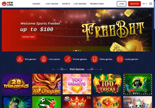 New King Casino desktop screenshot