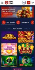 New King Casino mobile screenshot