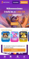 PartySpins Casino mobile screenshot