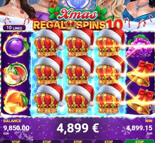 regal spins 10 xmas slot
