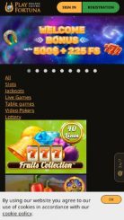 Play Fortuna Casino mobile screenshot
