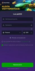Playfina Casino mobile screenshot