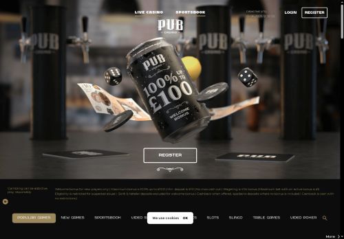 Pub Casino desktop screenshot