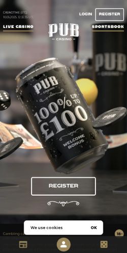 Pub Casino mobile screenshot