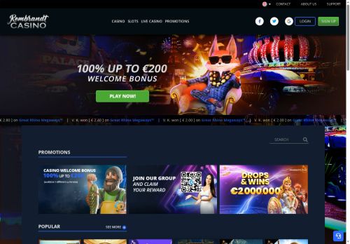 Rembrandt Casino desktop screenshot