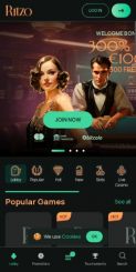 Ritzo Casino mobile screenshot