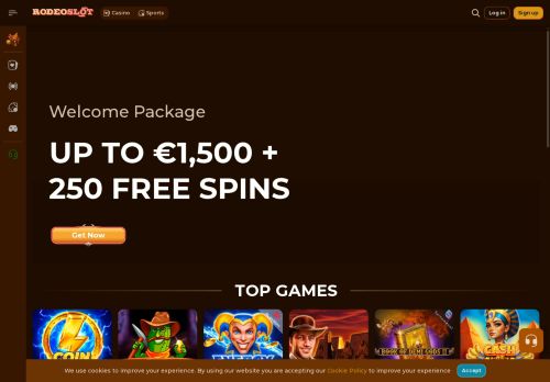Rodeoslot Casino desktop screenshot