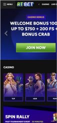rtbet casino homepage mobile
