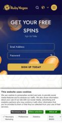 Ruby Vegas Casino mobile screenshot
